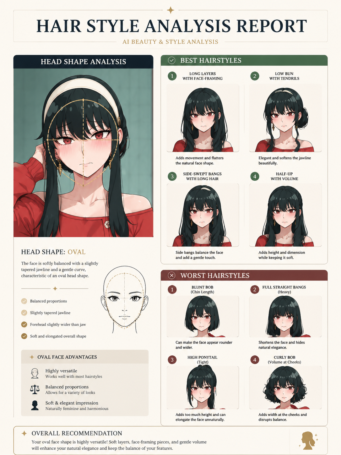 Head Shape and Hairstyle Analysis Report