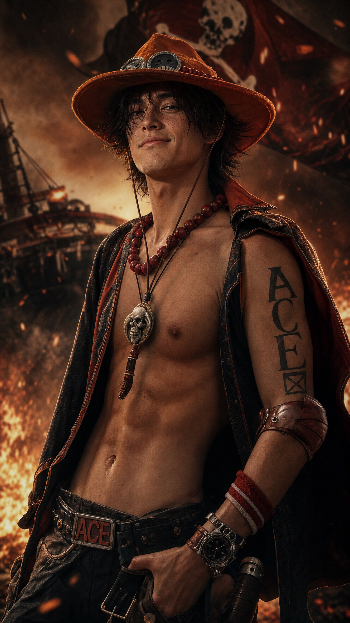 Photorealistic Portgas D. Ace