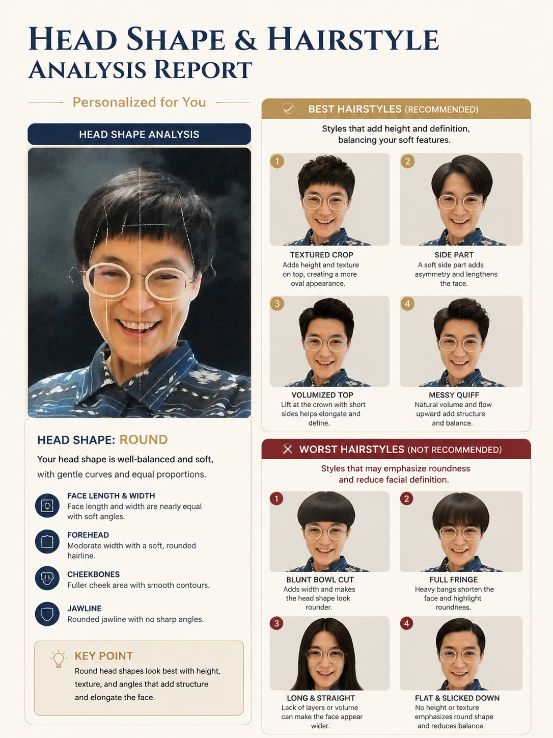 Head Shape and Hairstyle Analysis Report