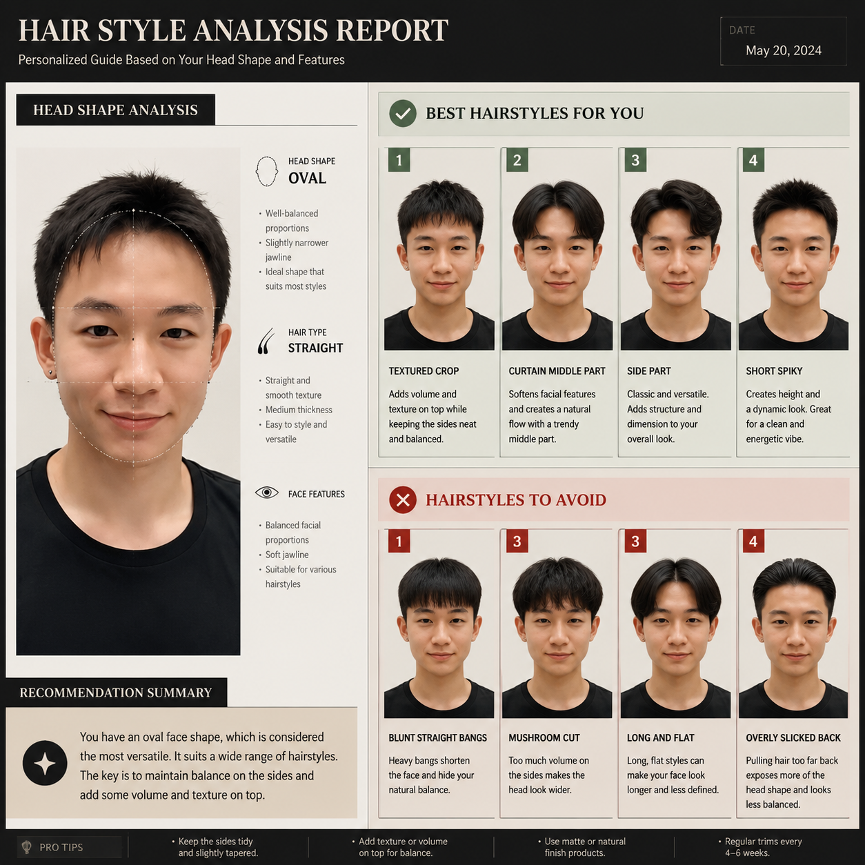 Head Shape and Hairstyle Analysis Report