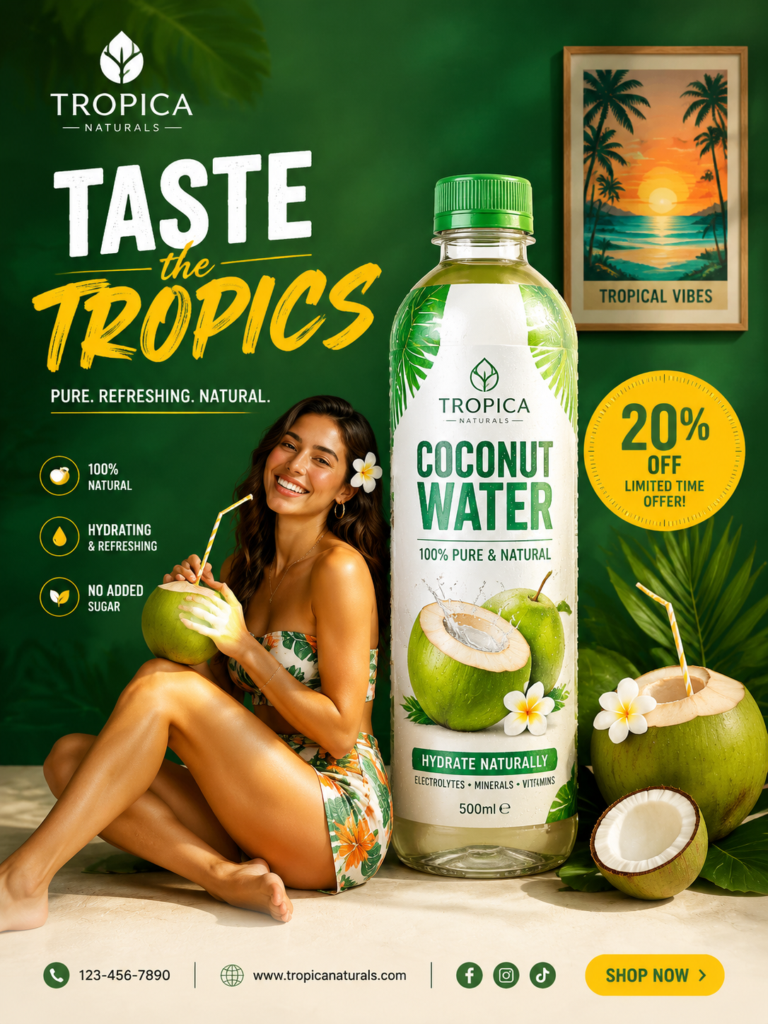 Tropical Commercial Product Poster Template