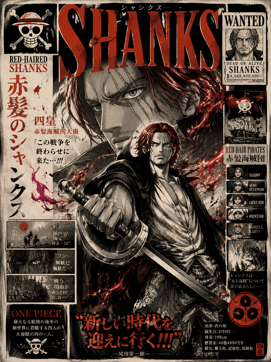 Pirate Warrior in a Gritty Manga Cover