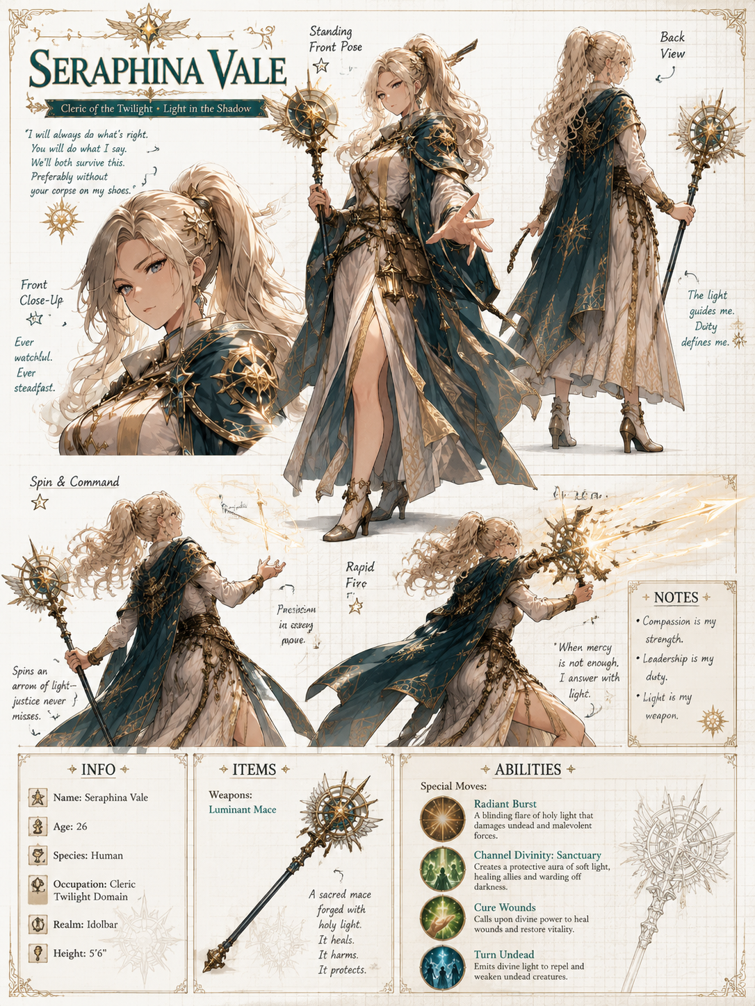 Seraphina Vale Twilight Cleric Character Sheet