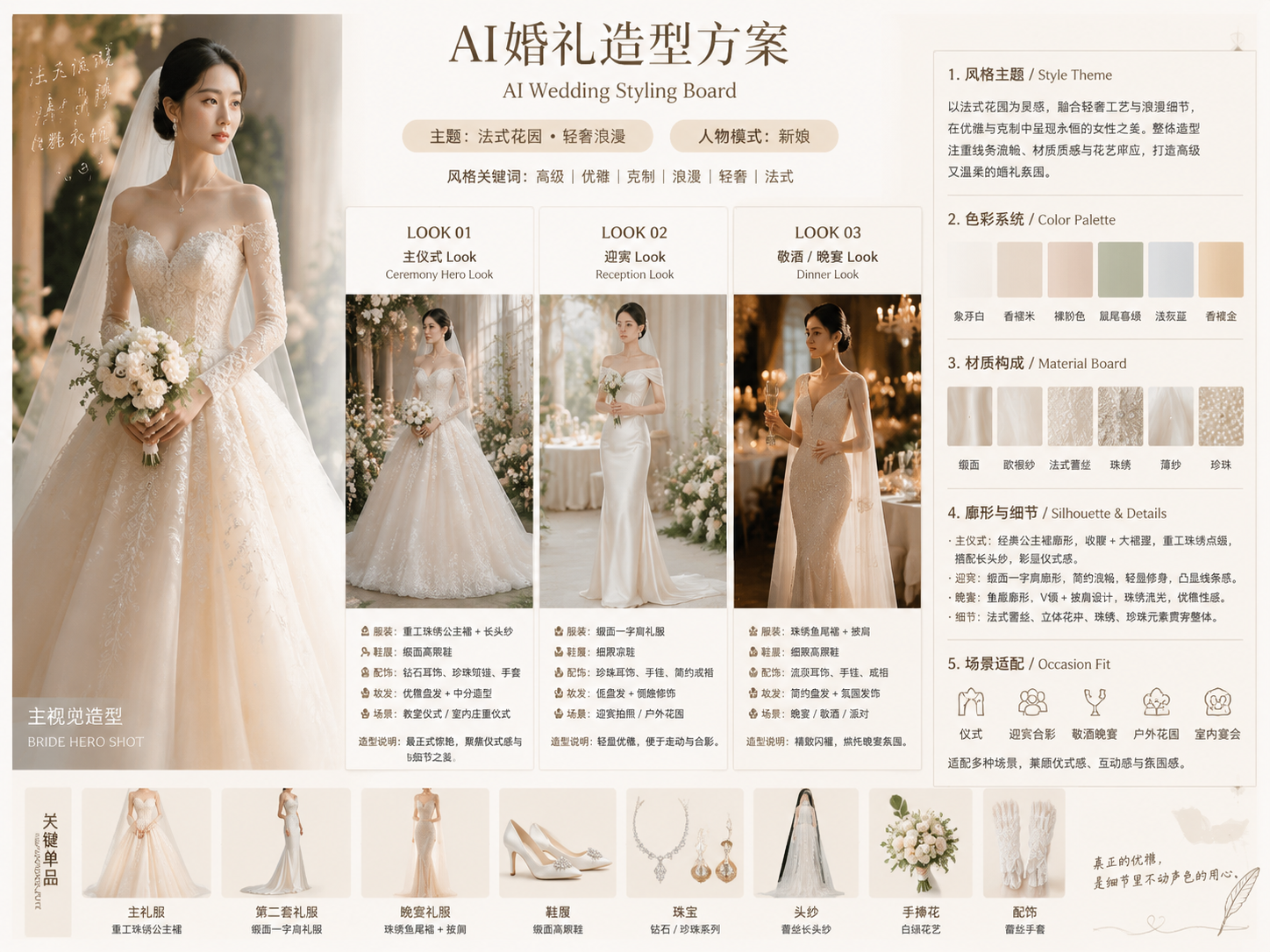 AI Wedding Styling Board Template