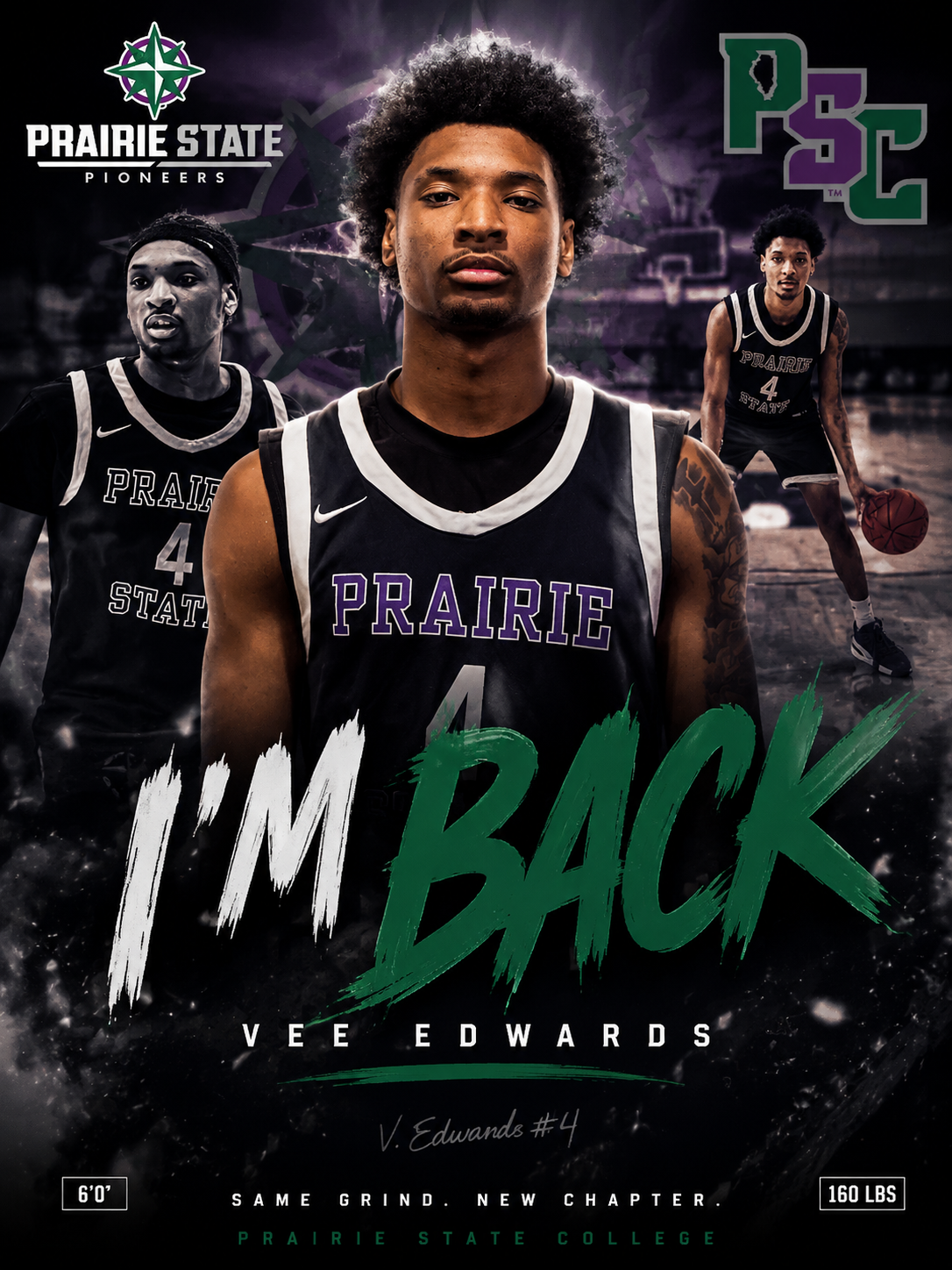 „Ich bin zurück“-Basketball-Comeback-Poster