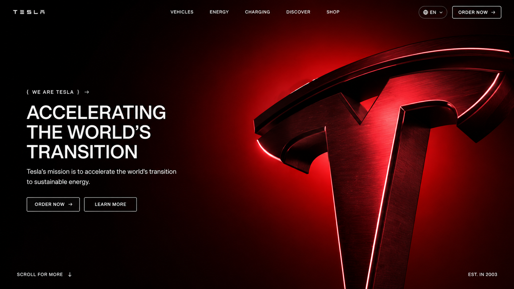 Sculptural Brand Logo Website Hero Template
