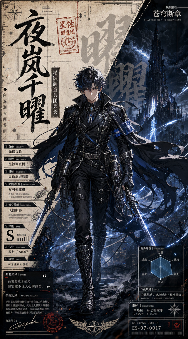 Chinese Anime Character Dossier Template