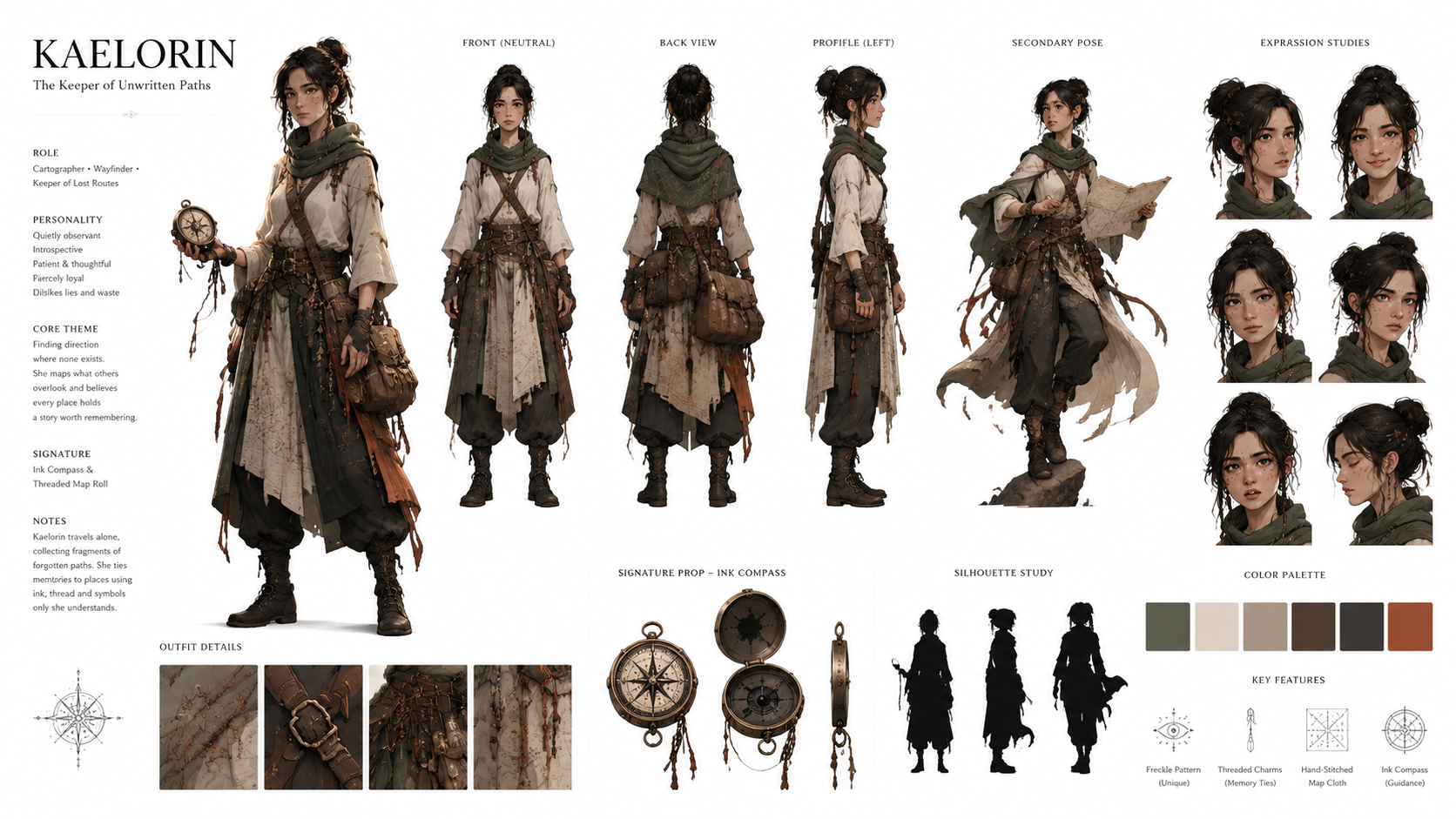 Original Character Identity Board Template