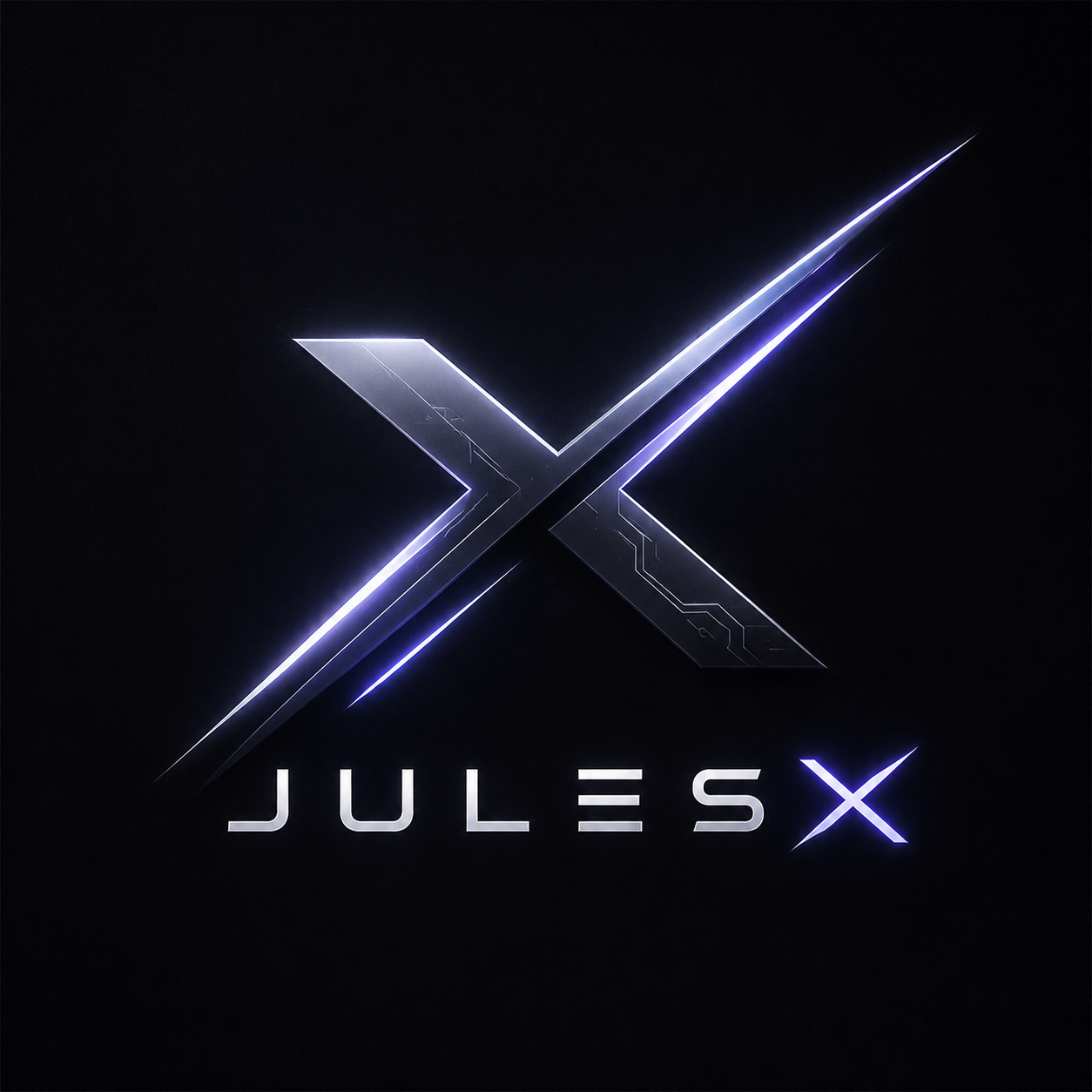 JulesX 미래형 X 로고 콘셉트