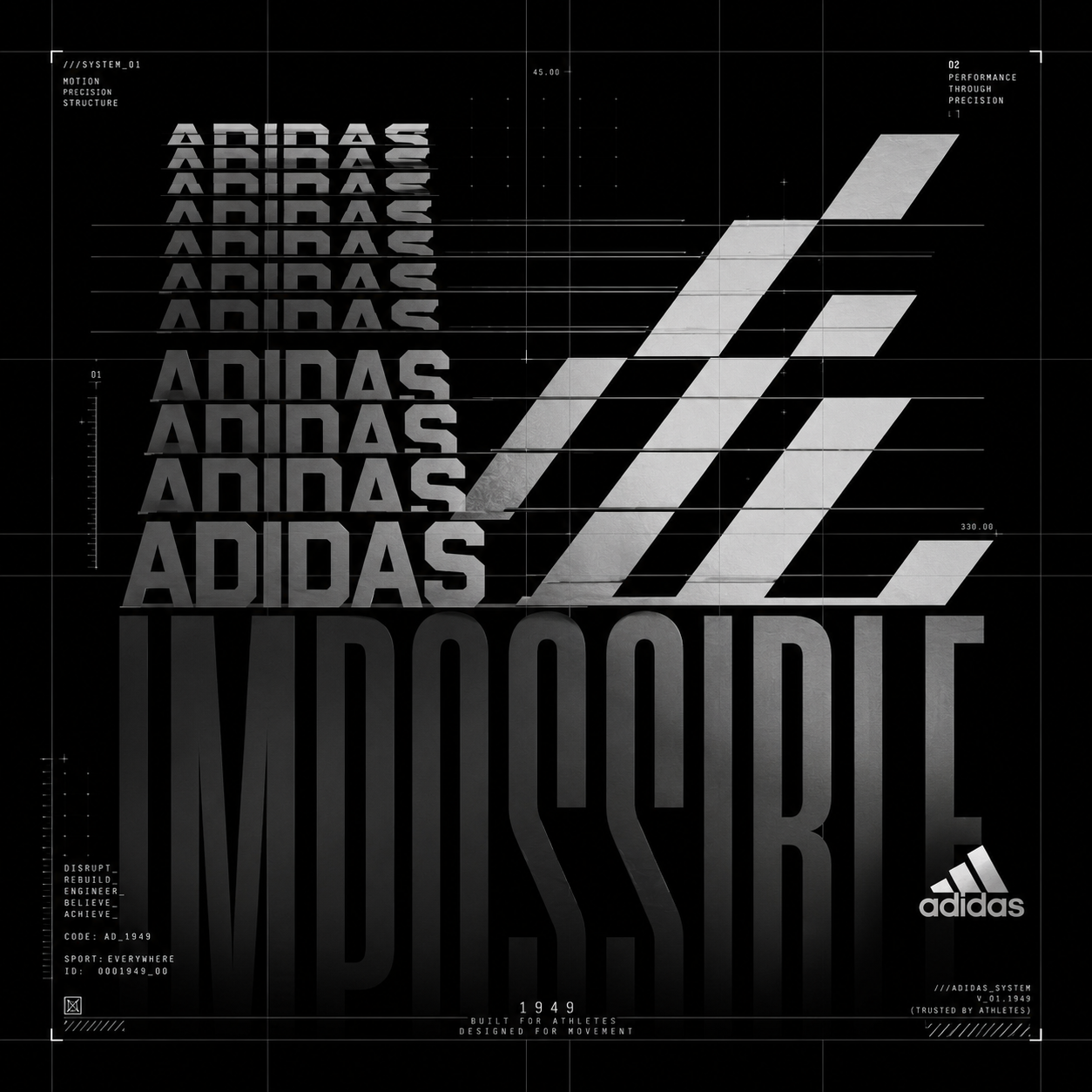 Adidas Kinetic Typography Poster