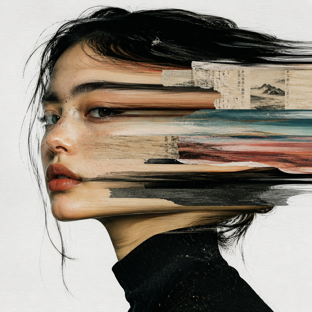 Scanline Glitch Portrait Template