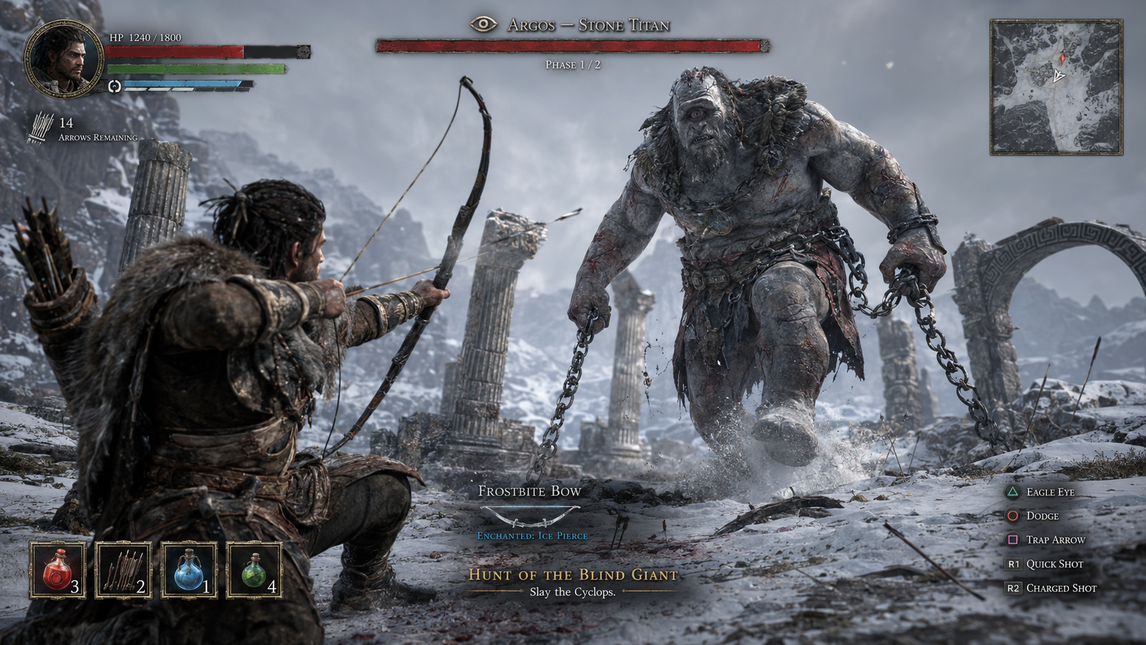 Archer Versus Argos in the Snowbound Pass