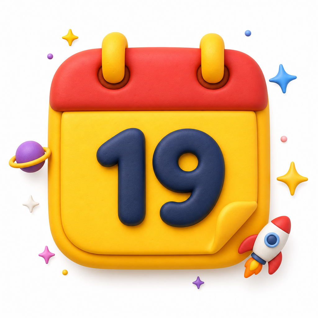 Sparkling Kids Calendar App Icon