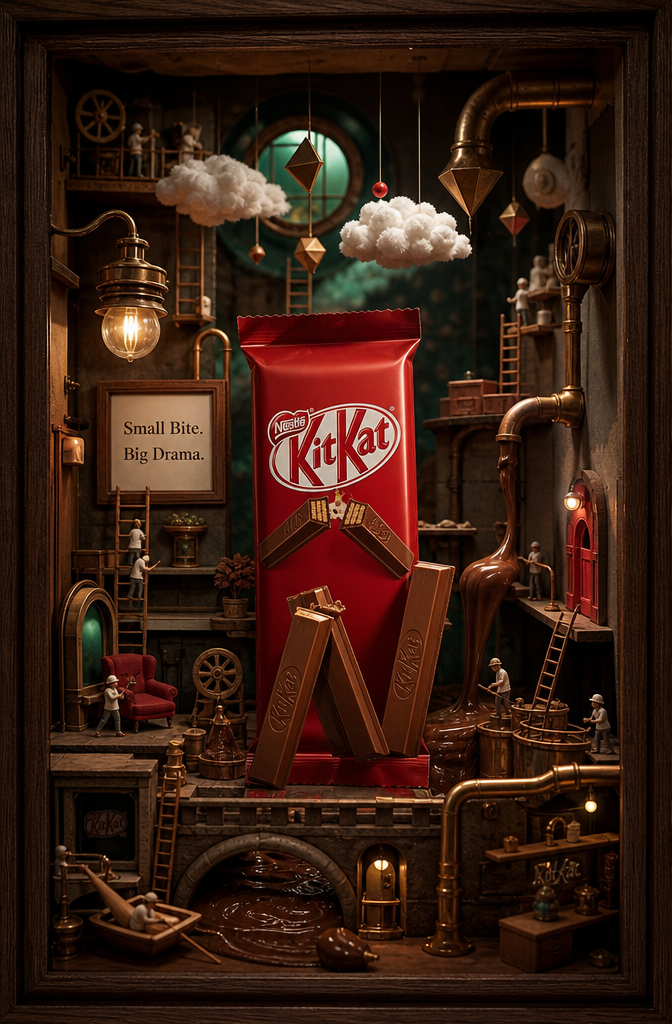 Plantilla de anuncio diorama para snacks de lujo