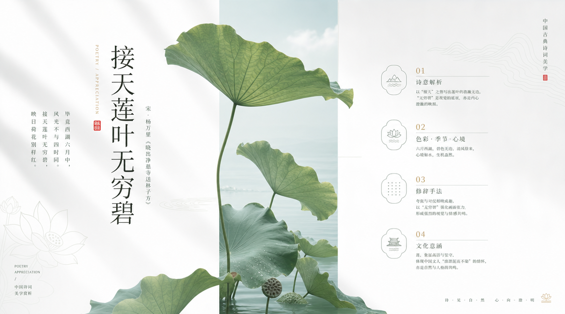接天莲叶无穷碧诗词鉴赏海报