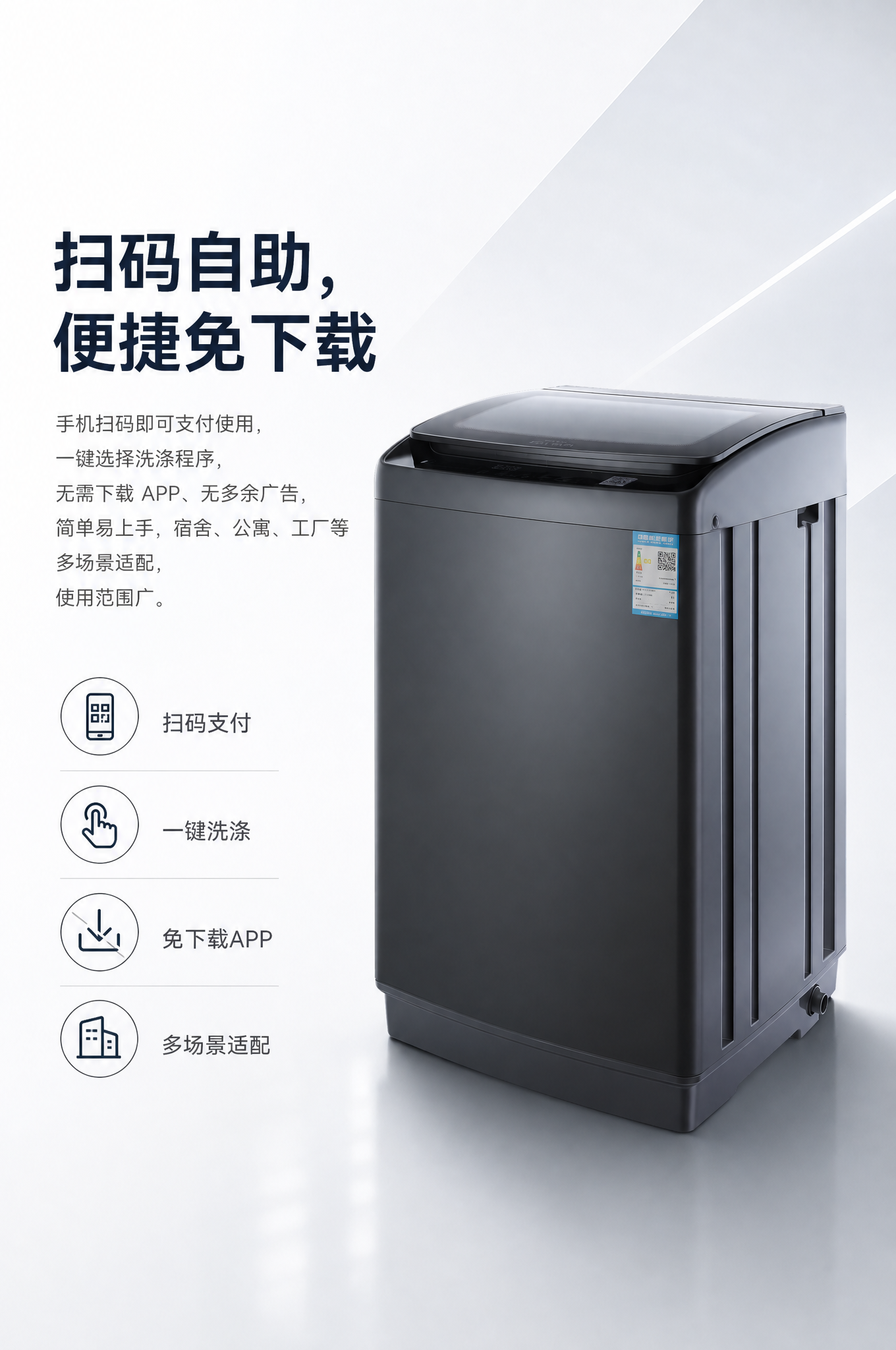 QR Self-Service Washing Machine Detail Page