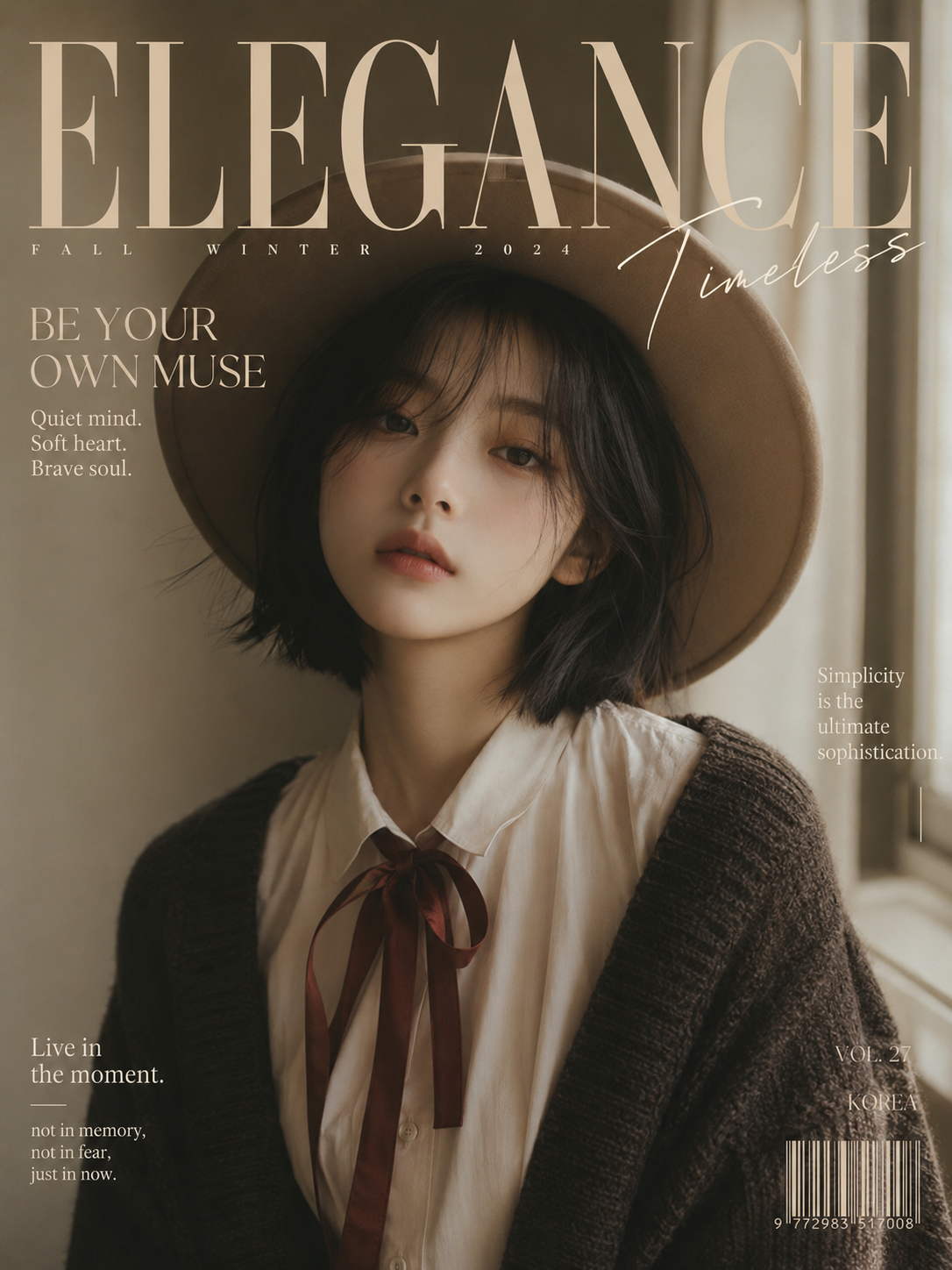 Editorial otoñal coreano suave ELEGANCE