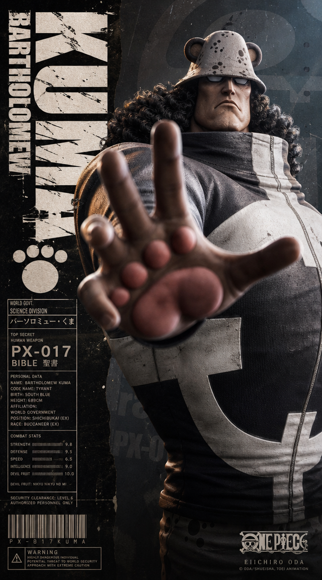 Bartholomew Kuma Combat Dossier Poster