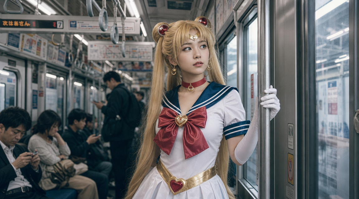 Sailor Moon dans le métro japonais