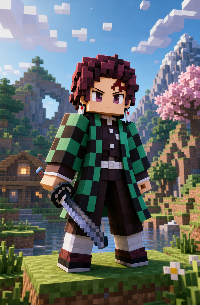 Minecraft Character Redesign Poster Template