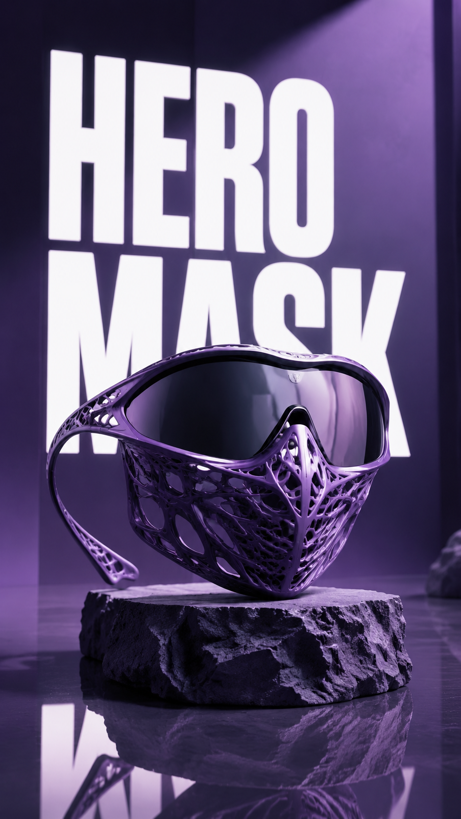 HERO MASK Futuristic Sunglasses Sculpture