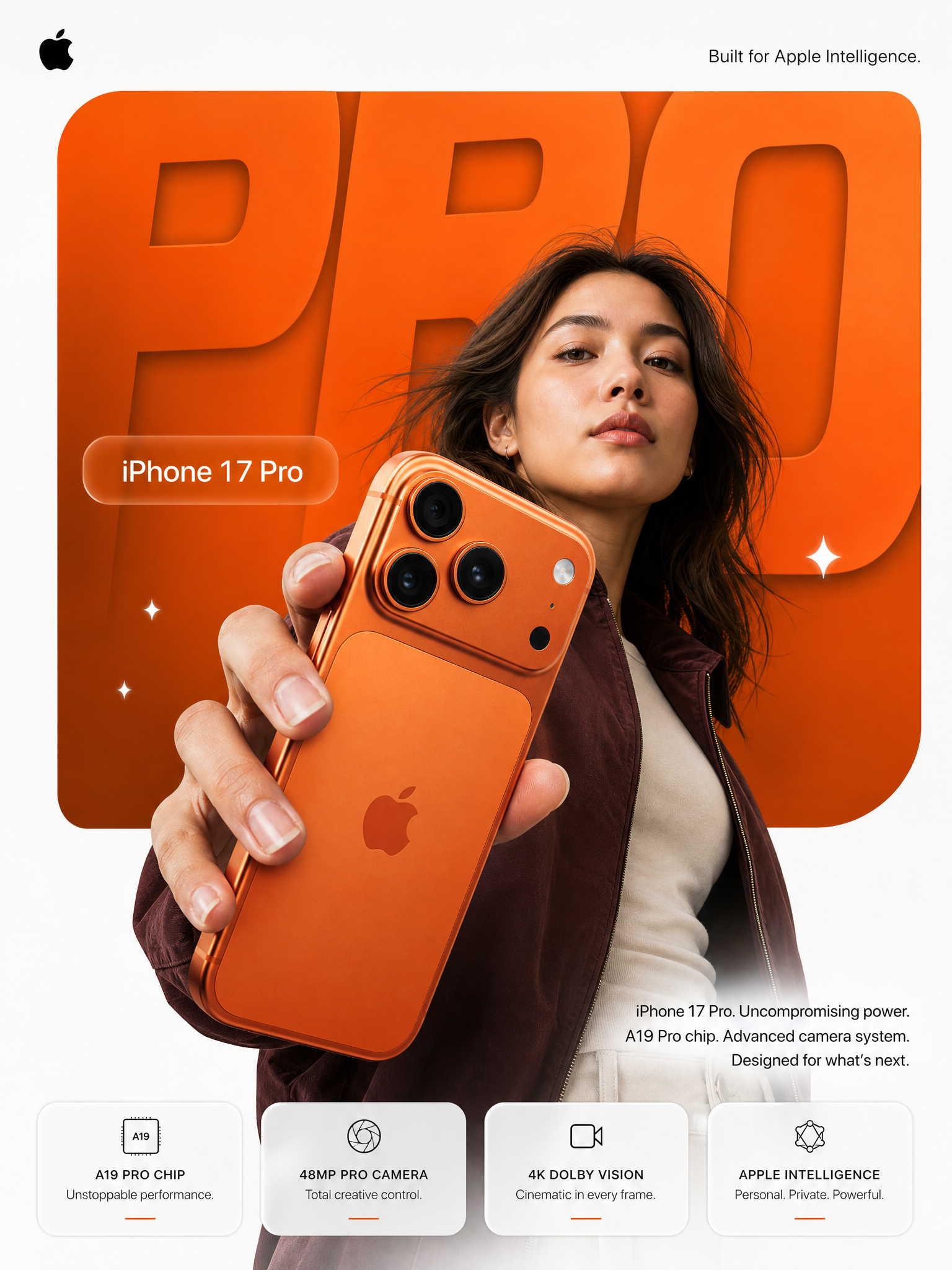 Titanium Orange iPhone 17 Pro Campaign