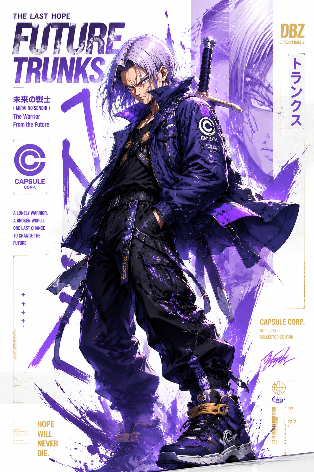 Long-Haired Future Trunks Collector Poster