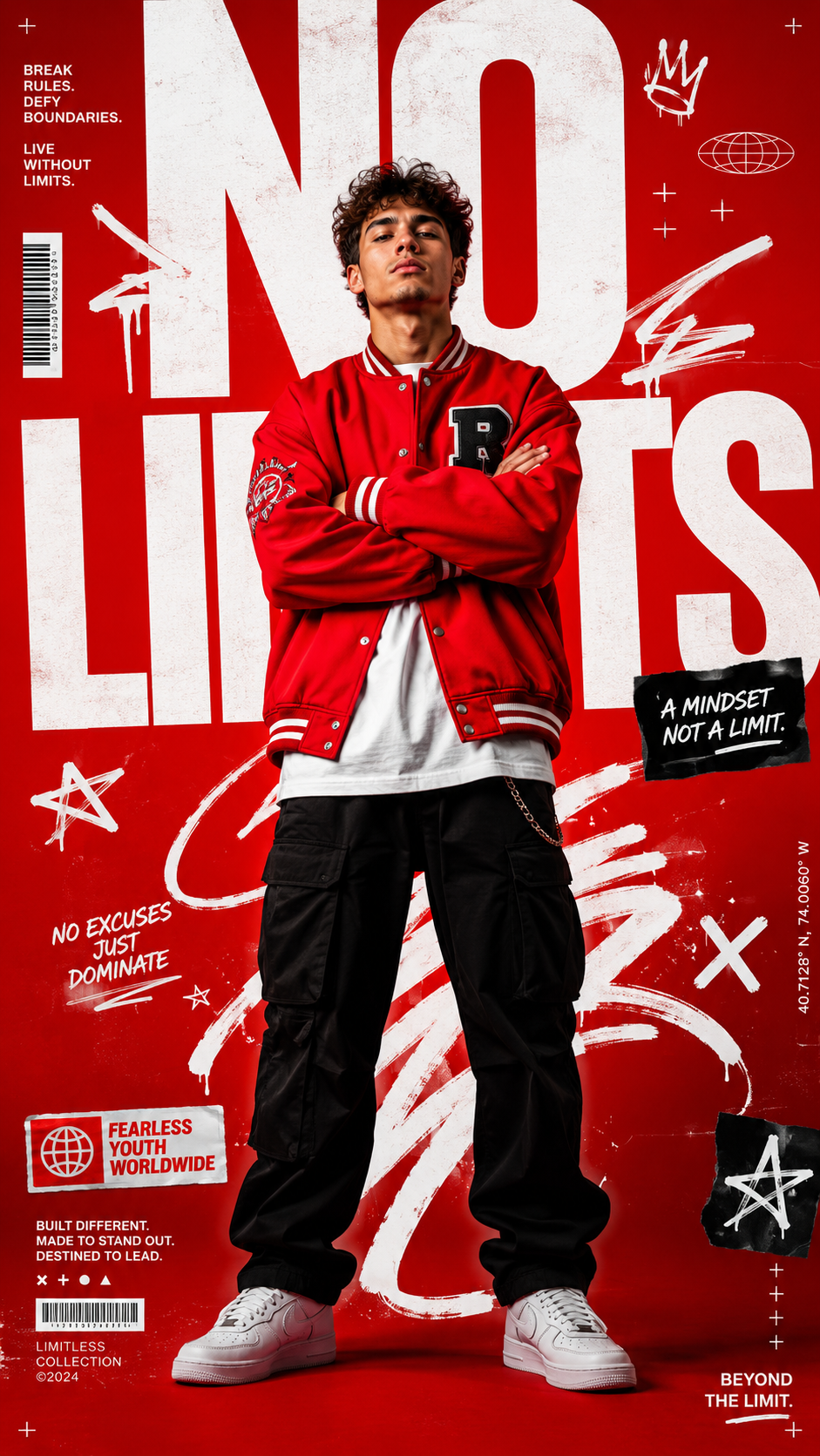 Cartel urbano NO LIMITS