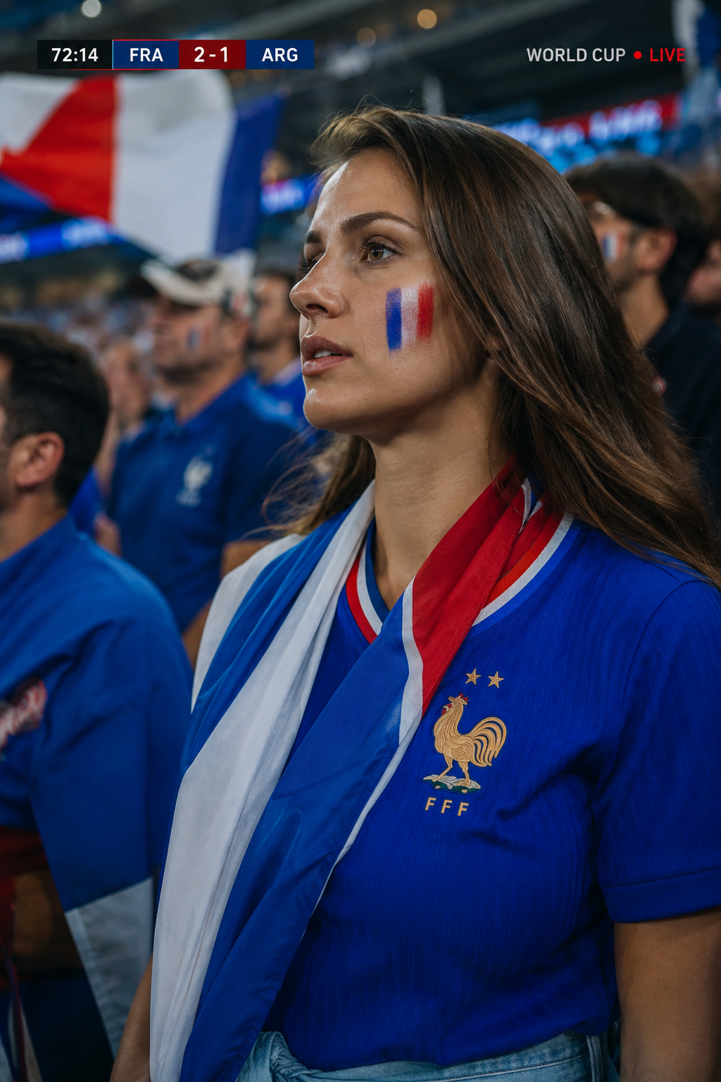 Candid French Fan at the World Cup