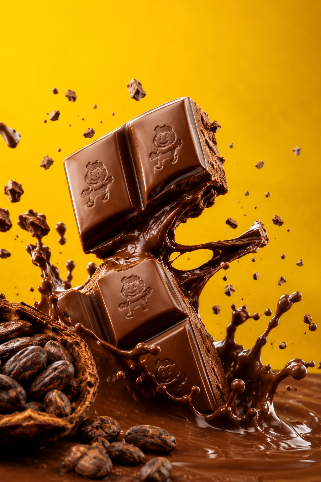 Melted Chocolate Bar Explosion