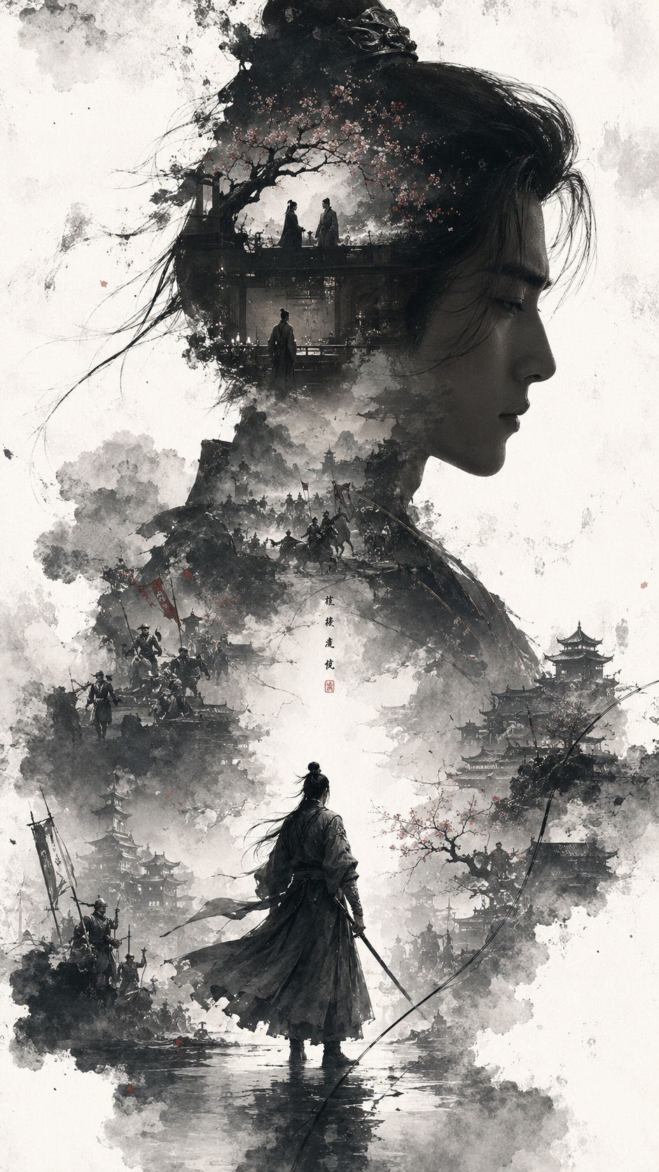 Double-Exposure Silhouette Collage