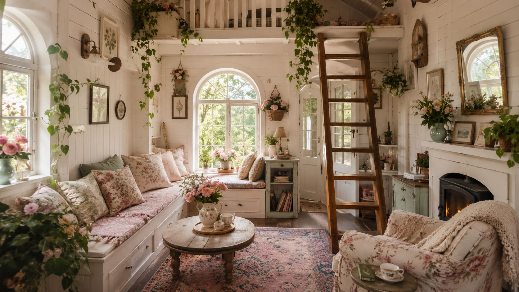 Cottagecore Floral Living Room