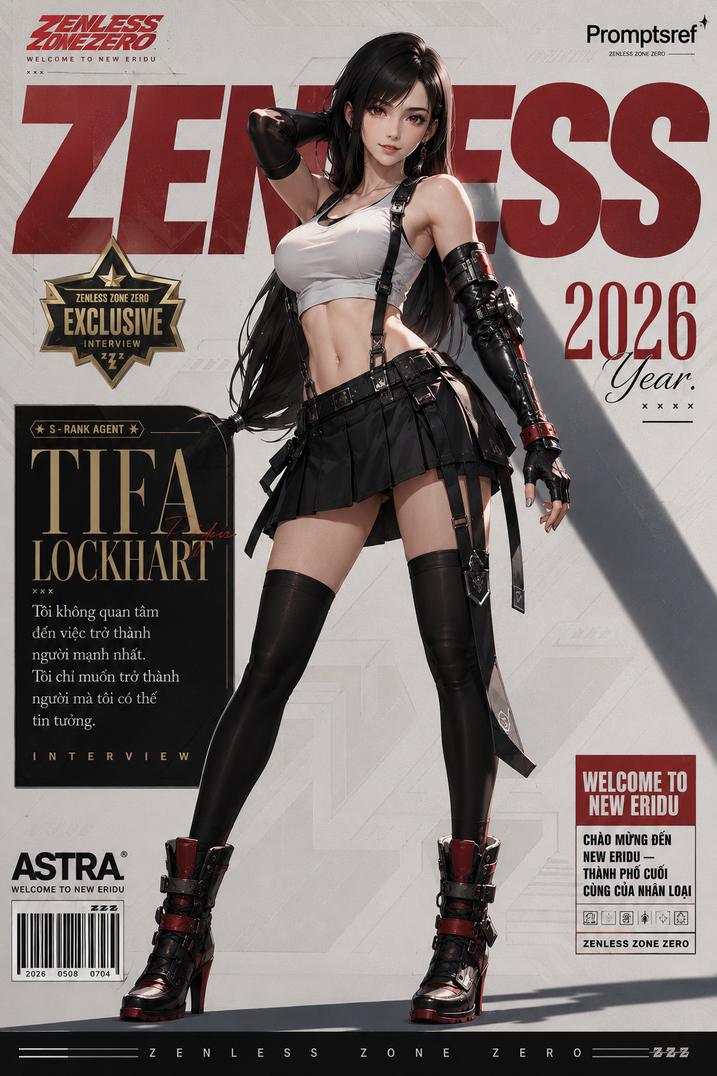 Zenless Zone Zero Character Magazine Cover Template