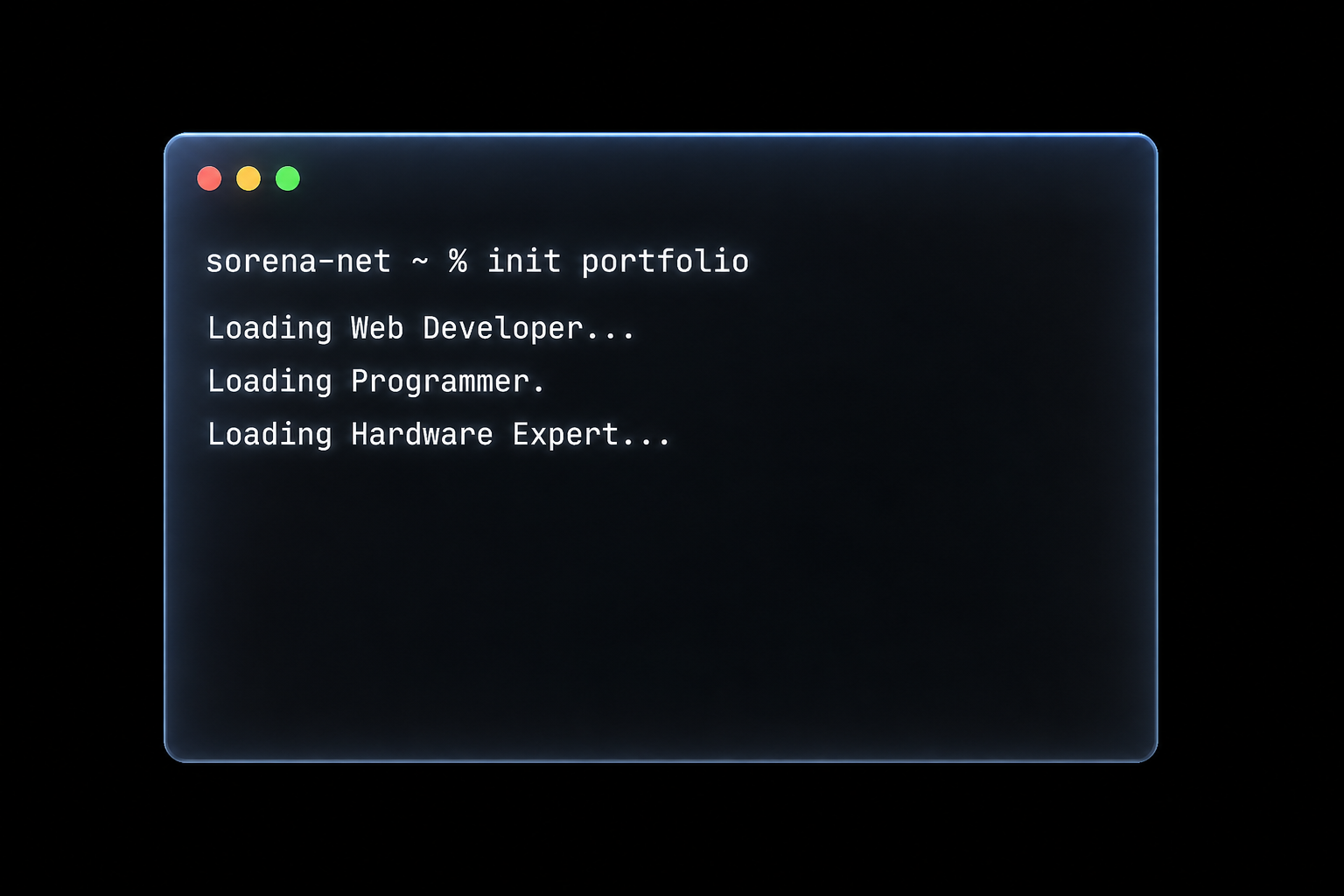 MacOS Portfolio Initialization Terminal