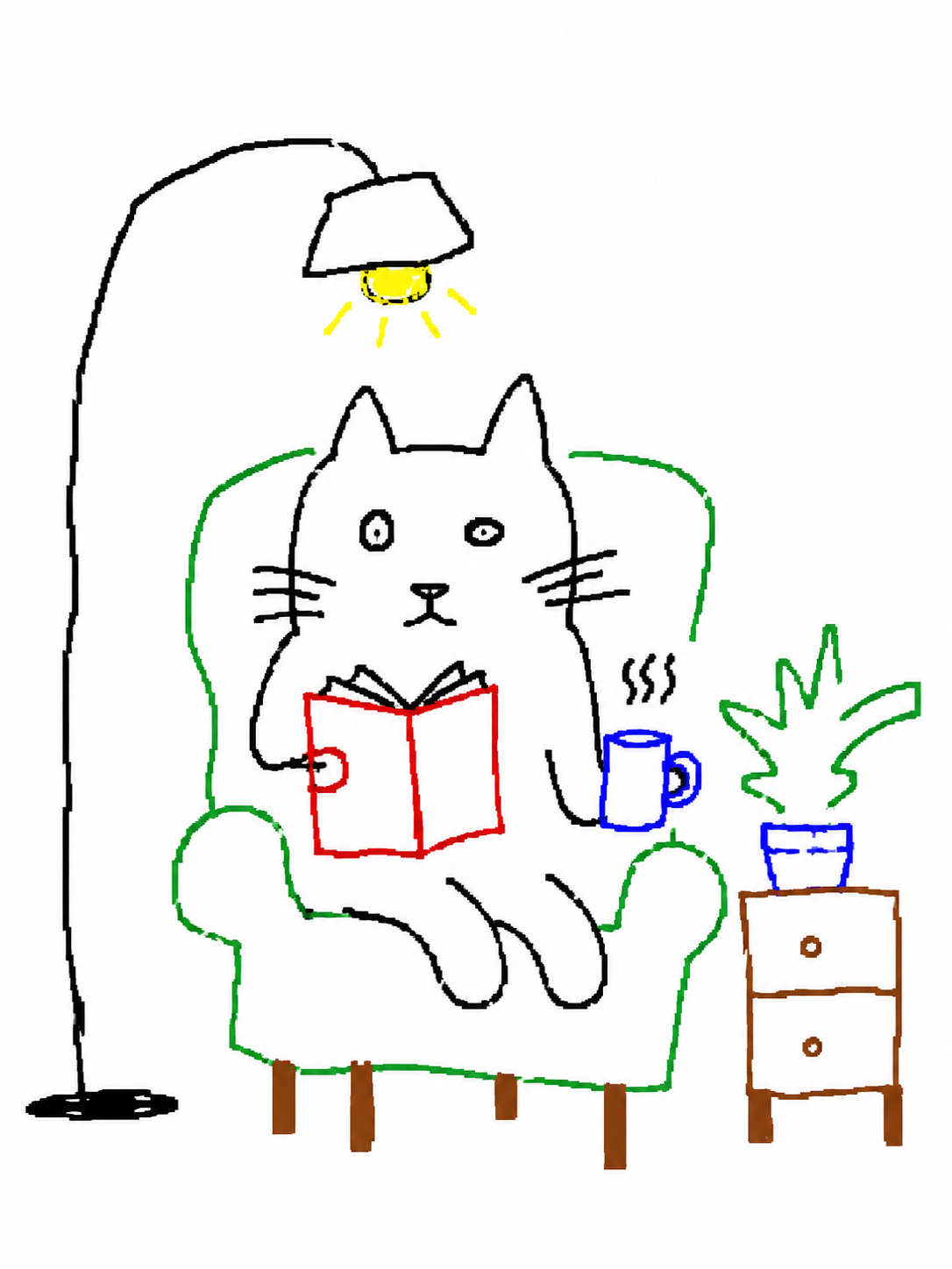Redibujo torpe con garabatos de MS Paint