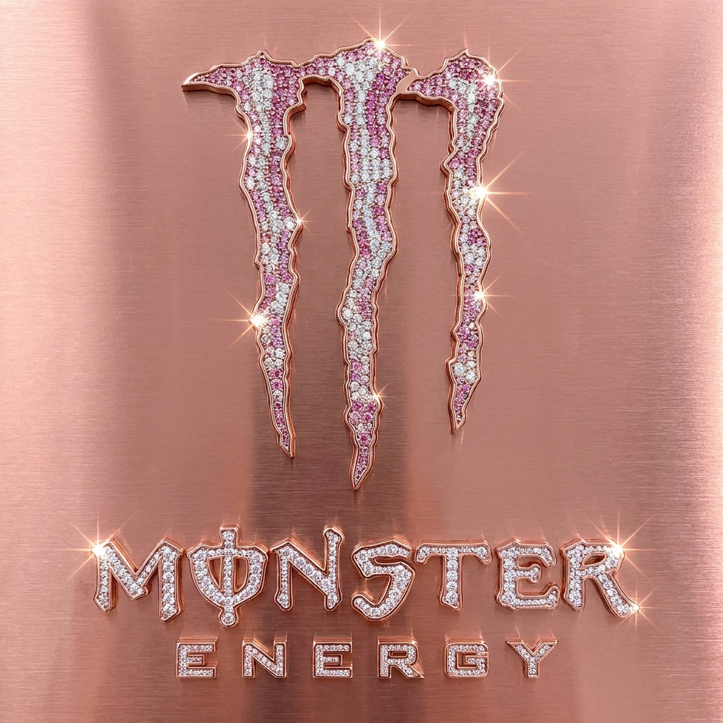 Crystal Pink Monster Energy Emblem