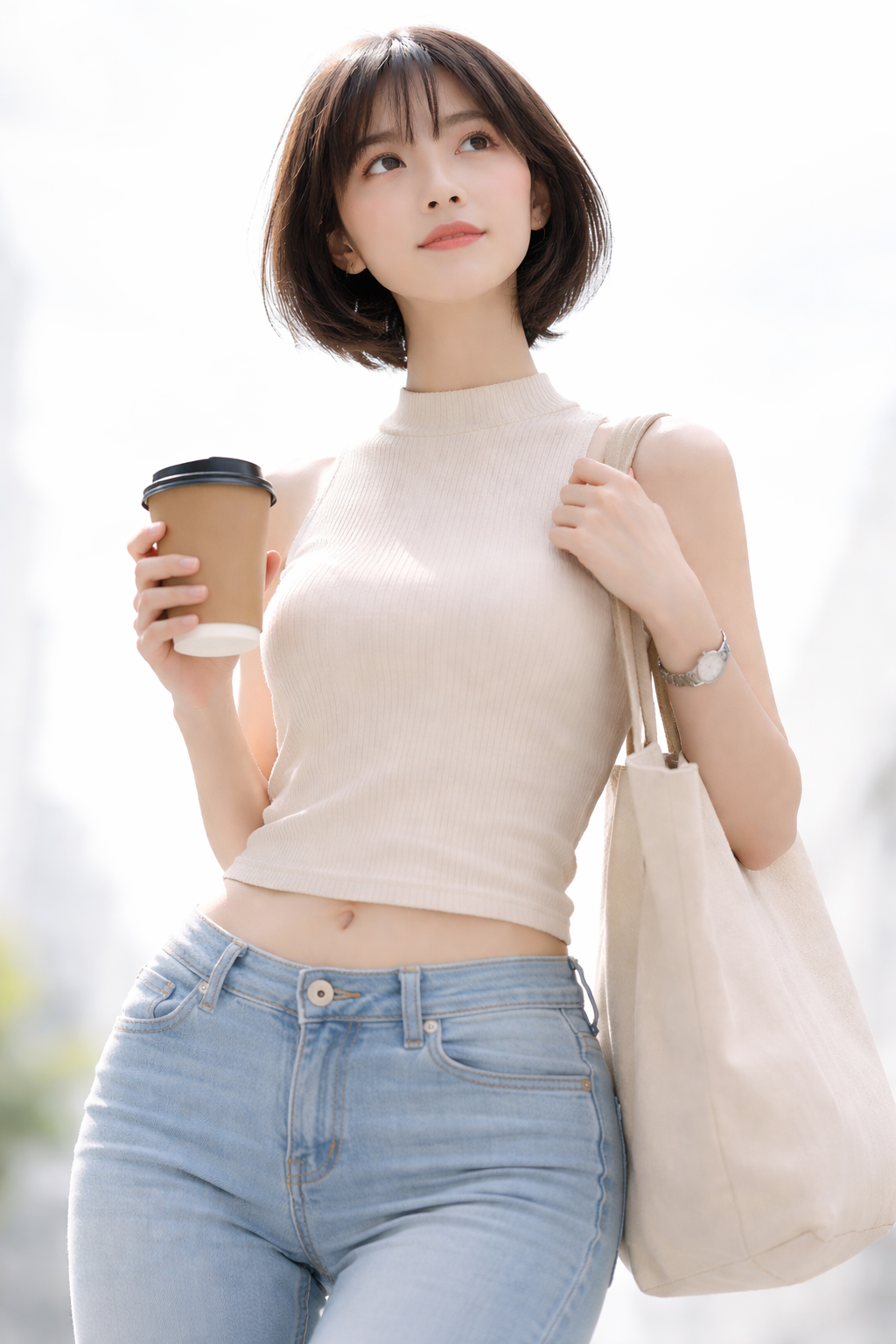 晨光咖啡通勤肖像