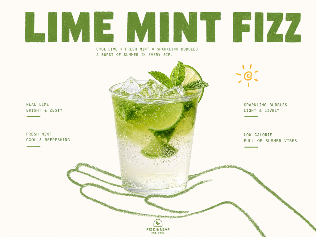 Hand-Drawn Iced Drink Advertising Template