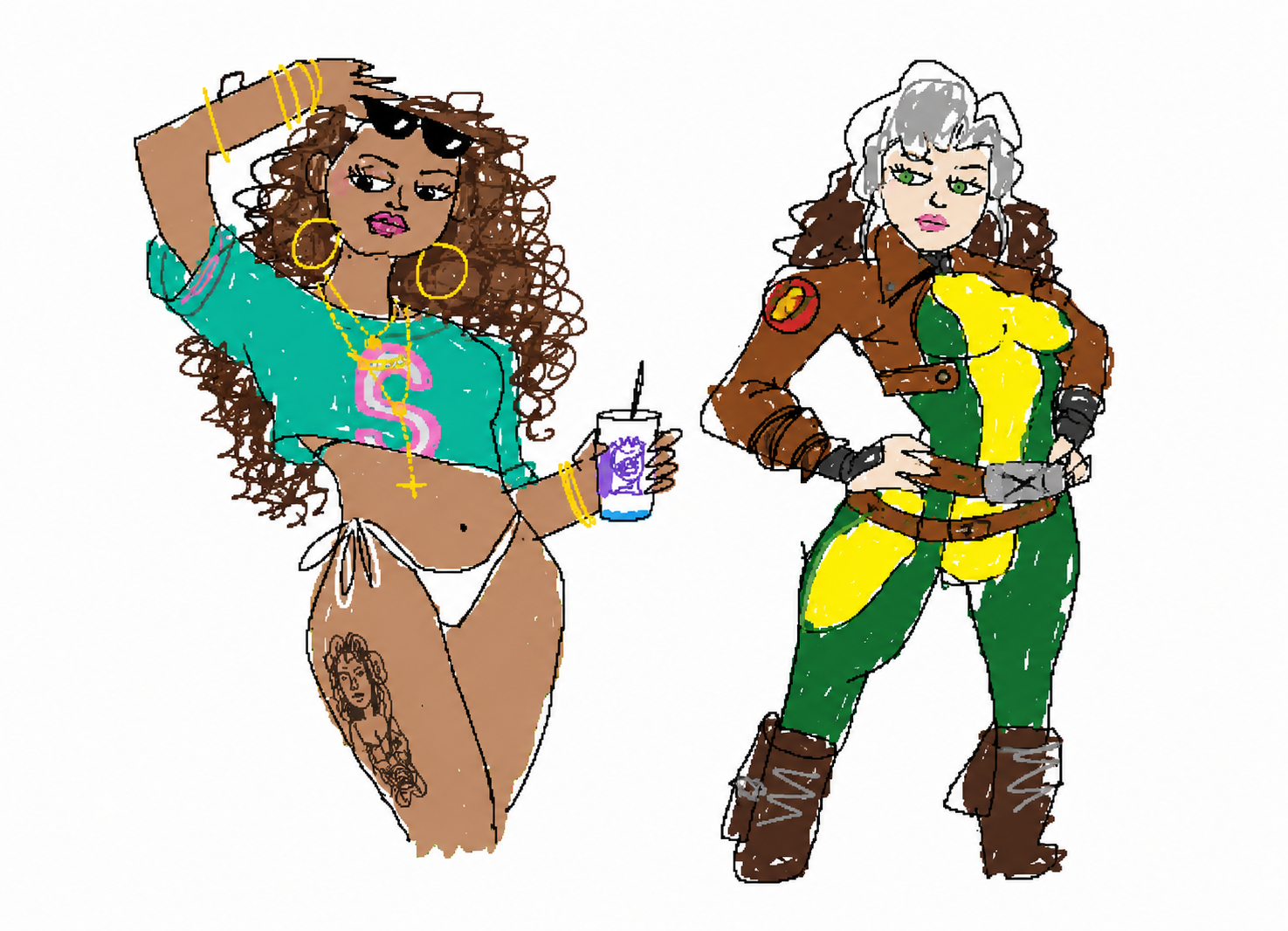 Clumsy MS Paint Scribble Redraw