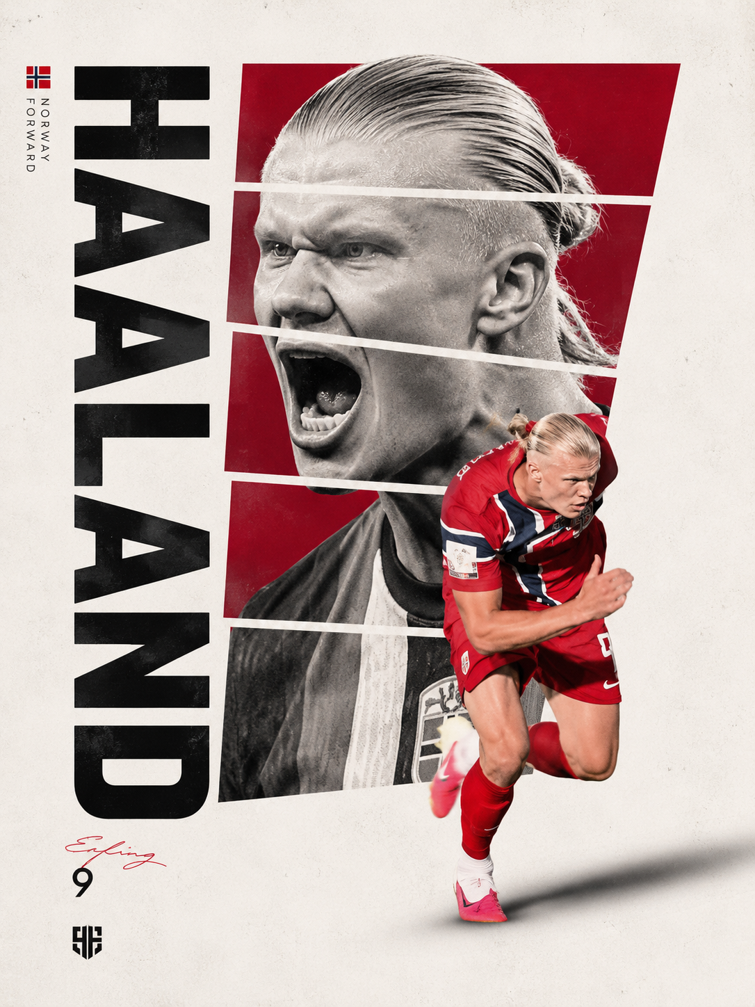 Minimalistische Sporthelden-Poster-Vorlage