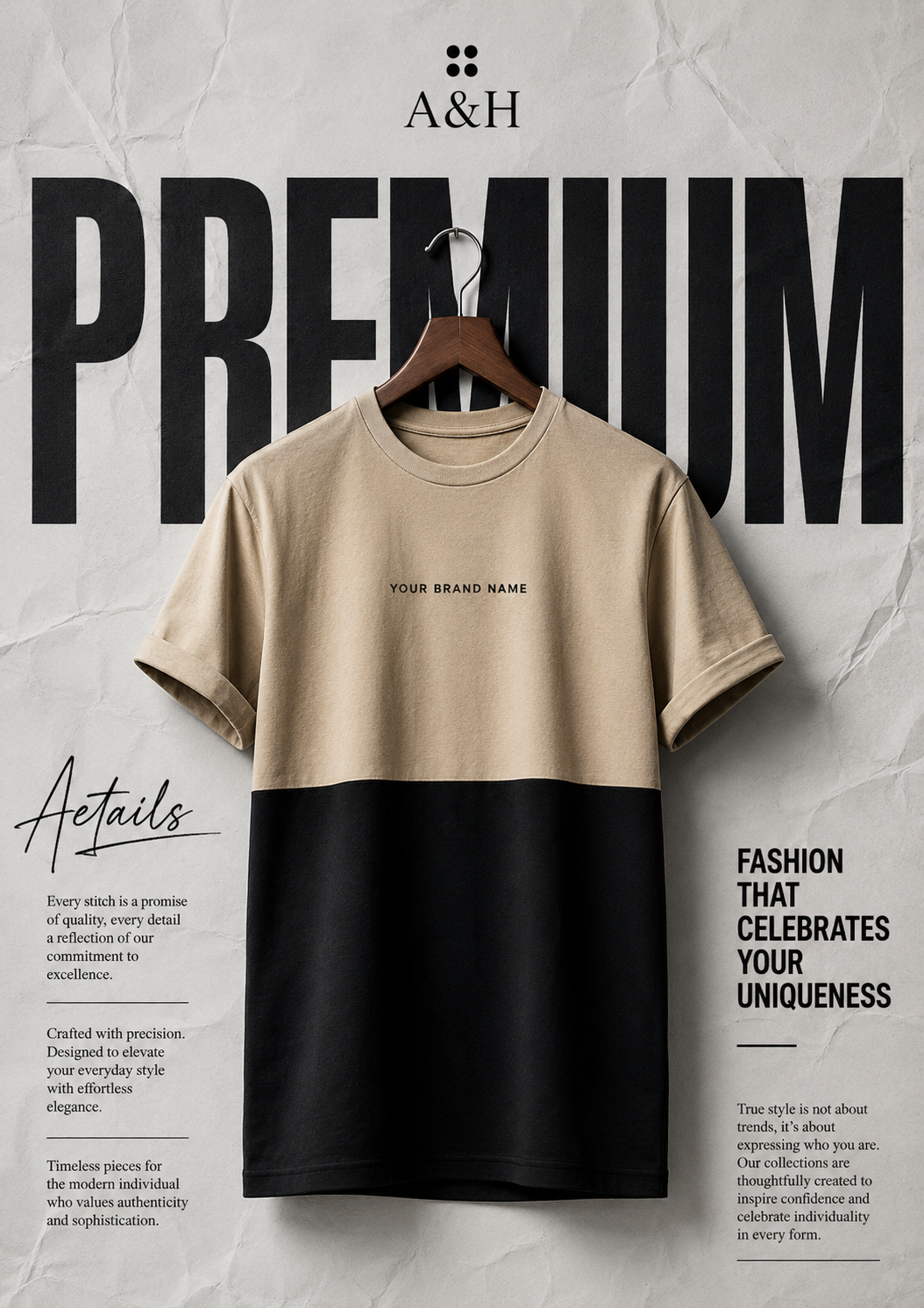 A&H Premium Two-Tone T-Shirt Poster