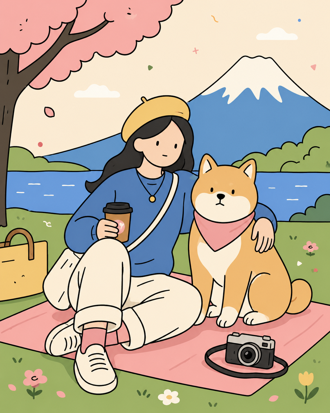 Playful Pastel Human-and-Pet Poster Template