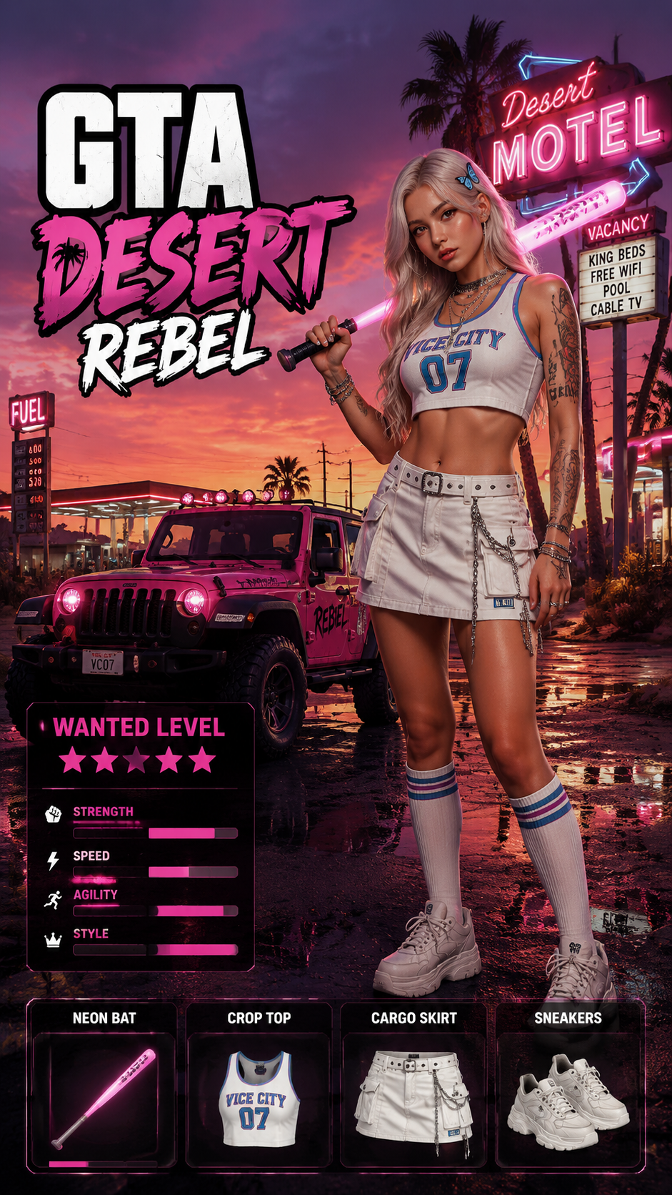Vice City Desert Character Selection Poster