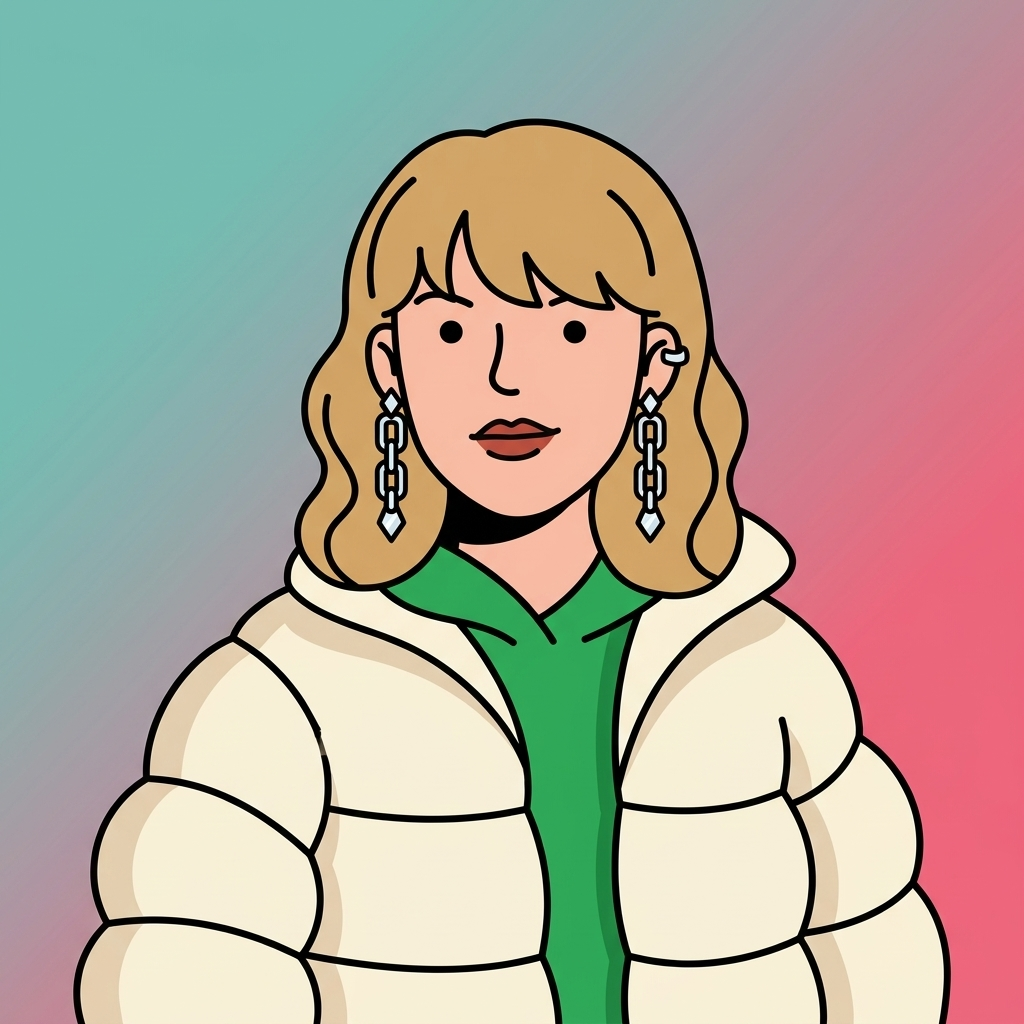 Minimal Doodle-Style Character Portrait