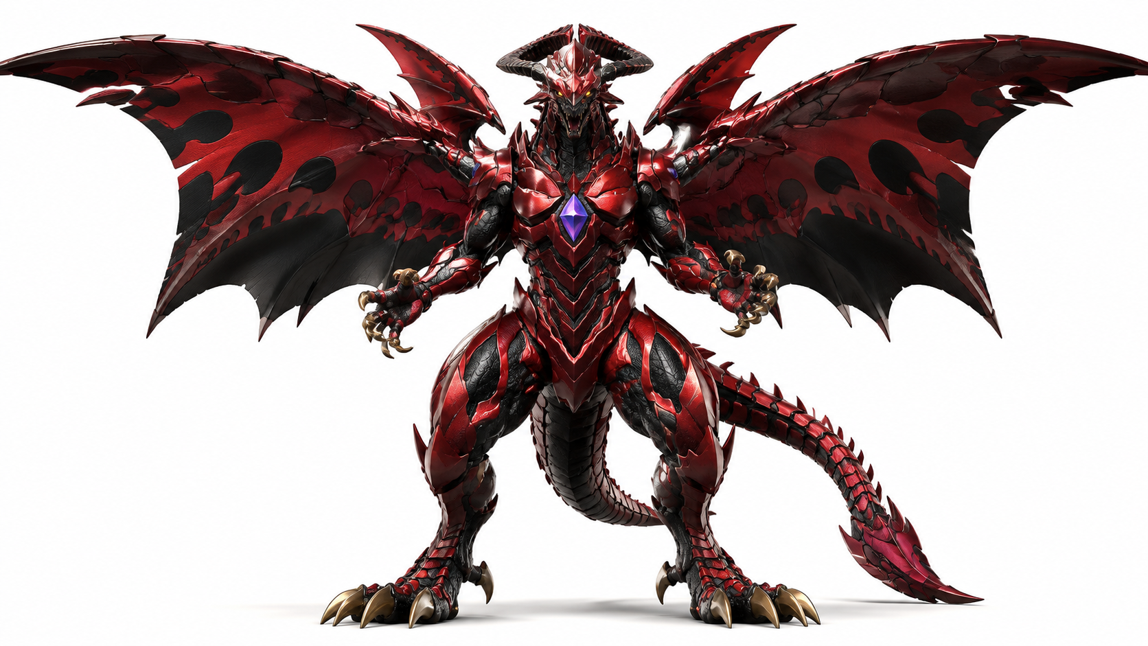 Hyperreal Red Nova Dragon Character Render