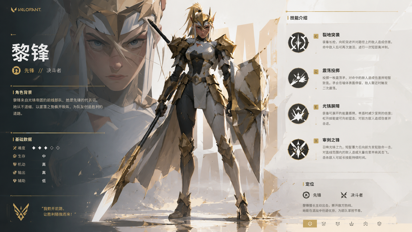 Hero Character Introduction Card
