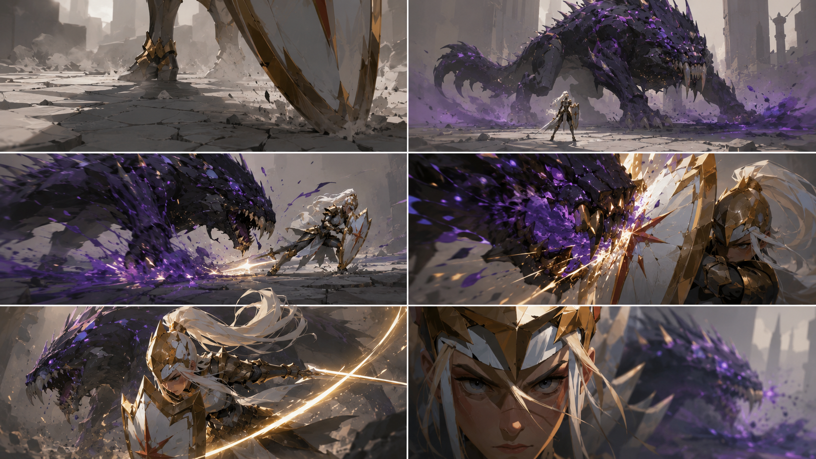 Holy Knight Battle Storyboard and Camera Plan