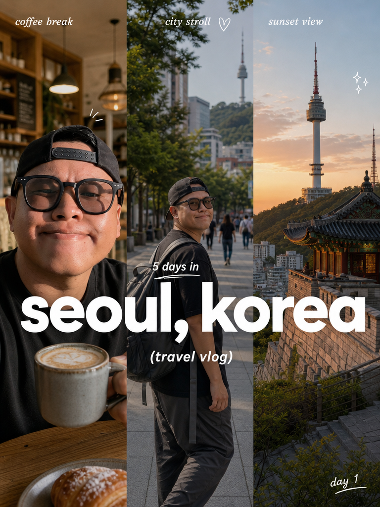 깔끔한 삼분할 여행 브이로그 템플릿