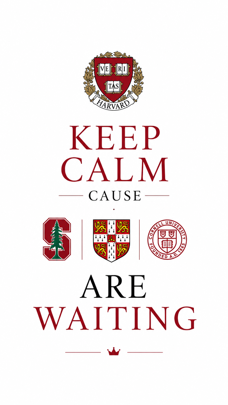 Keep Calm Elite Universities Wallpaper