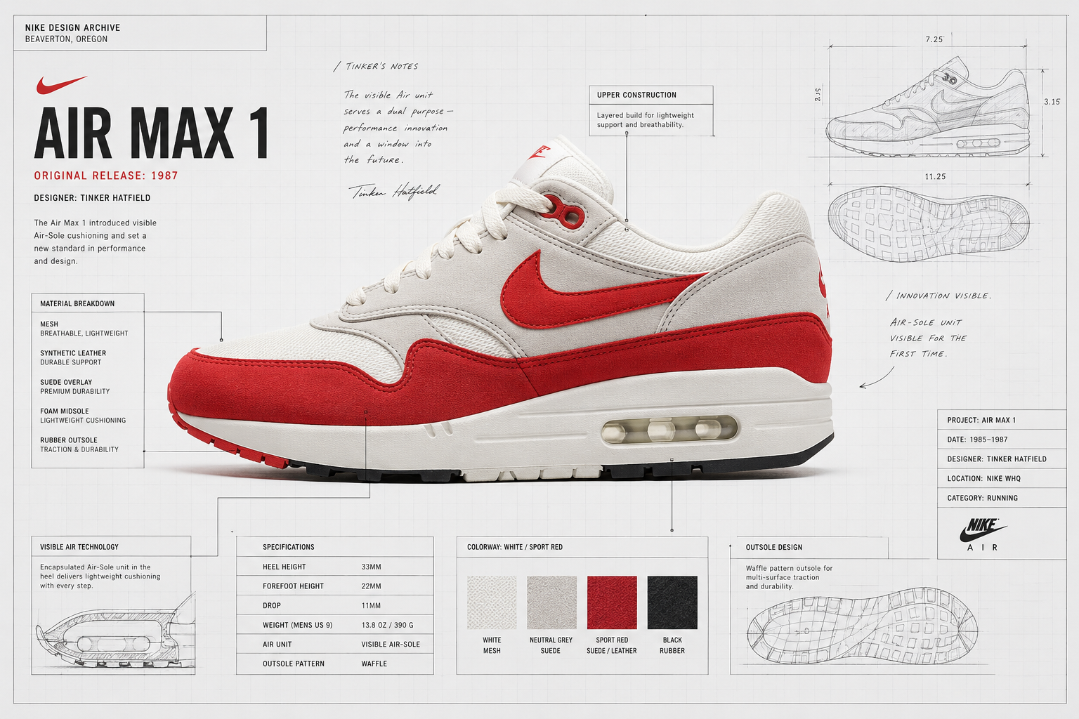 Nike Air Max 1 Technical Blueprint